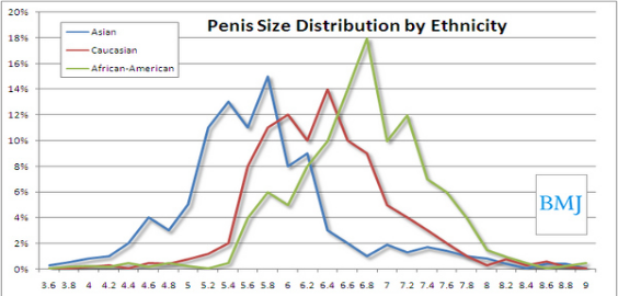 penis size by race comparison